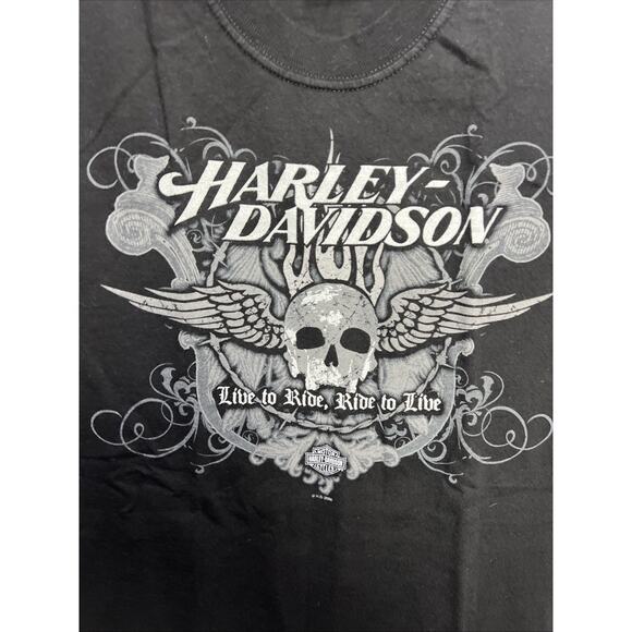 Vintage Harley Davidson Sleeveless T-Shirt Mens L Black Motorcycle Y2K - Picture 2 of 9